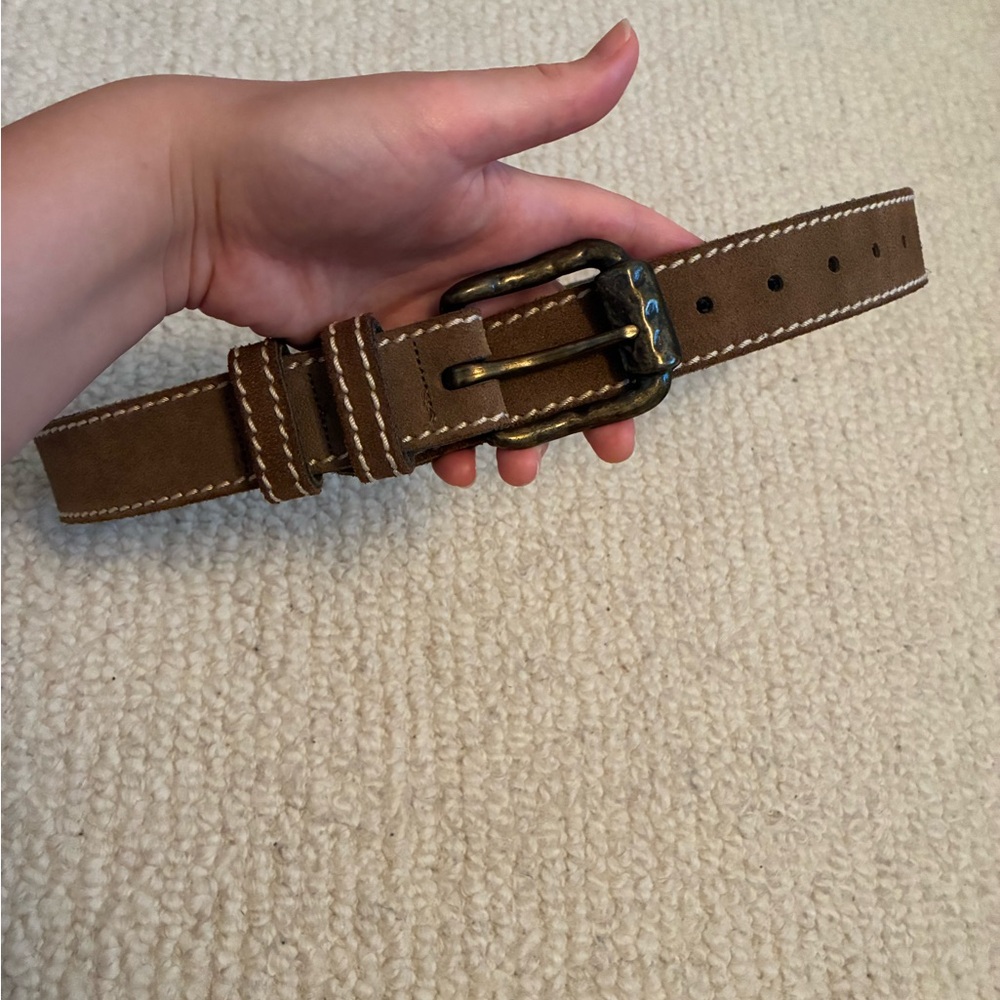 Milk Chocolate 100% Leather Belt